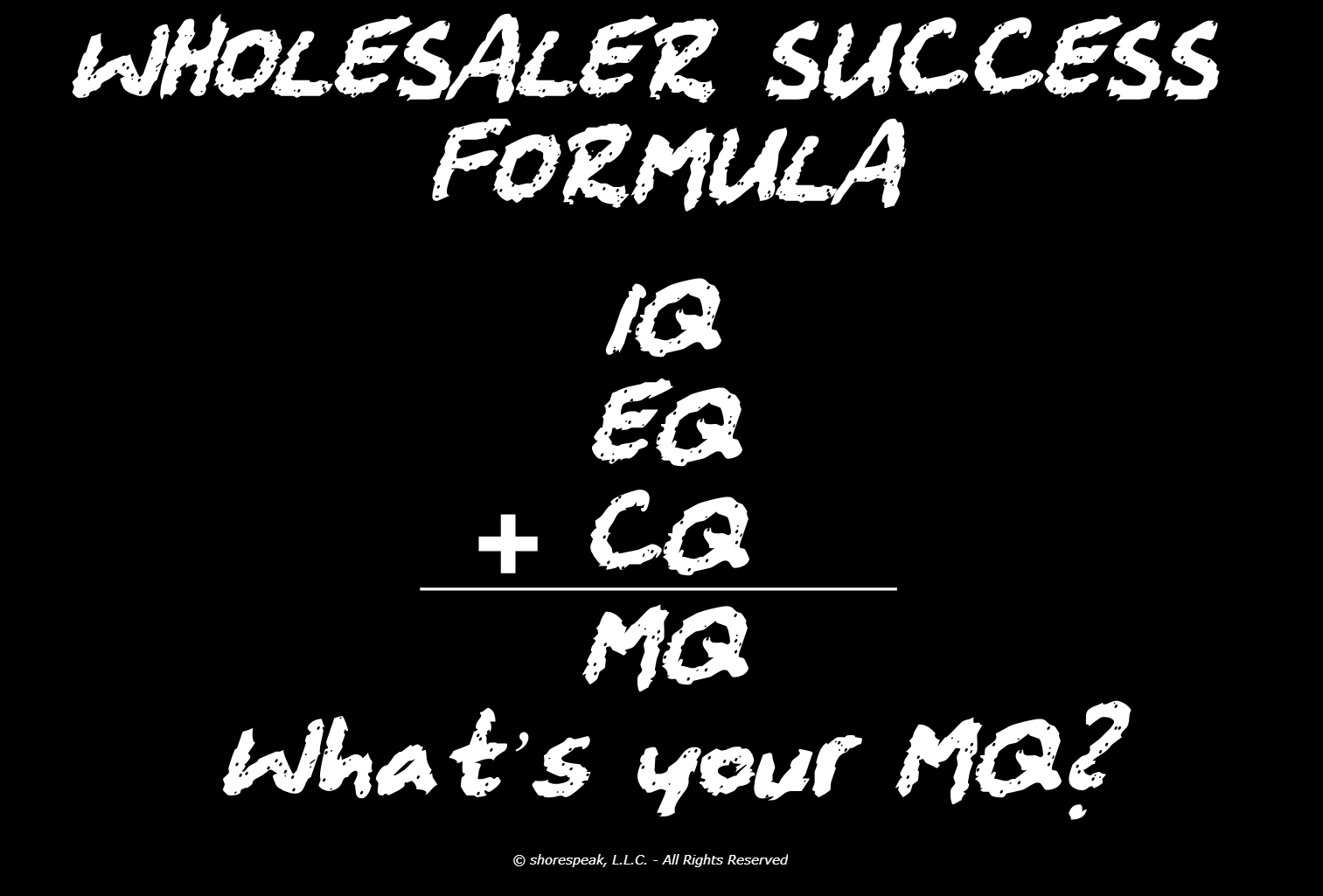Wholesaler Success Formula